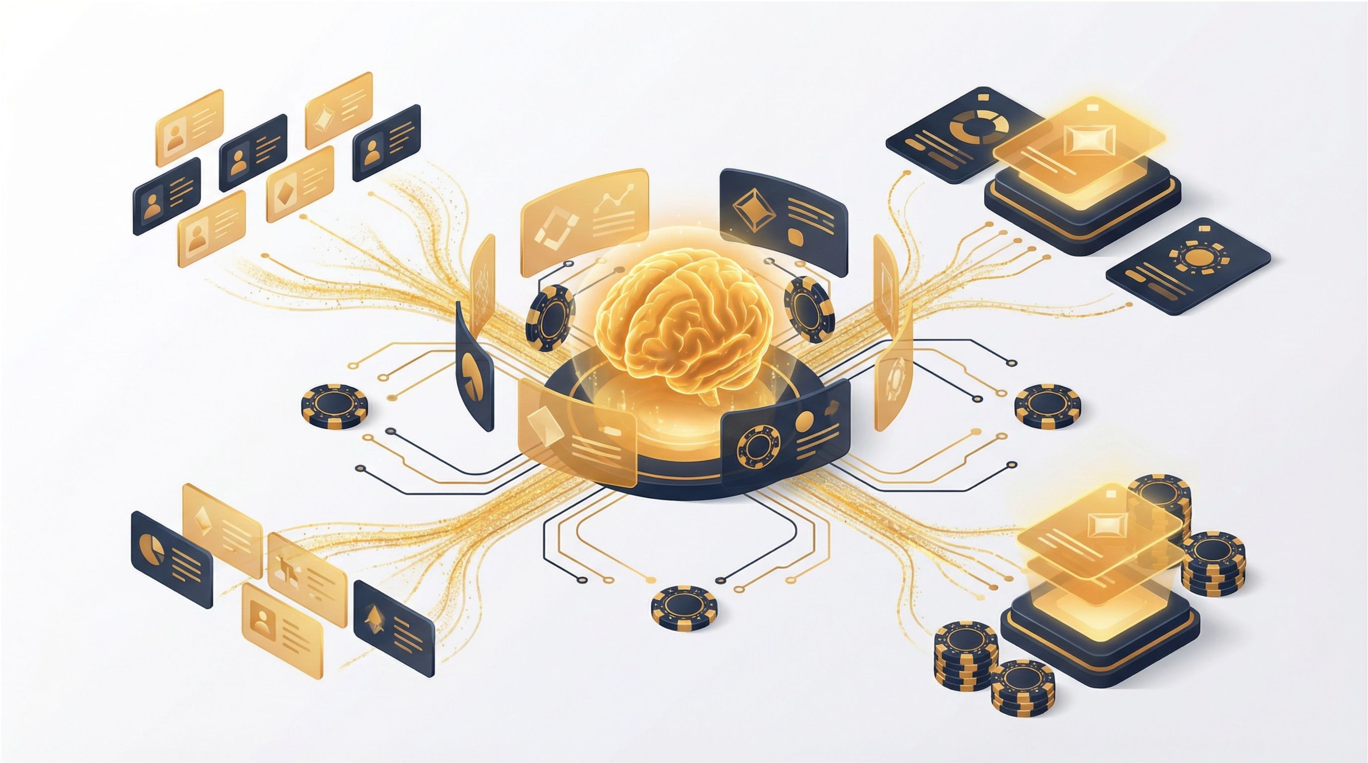 Atlas AI brain analyzing casino data and matching players with the best options